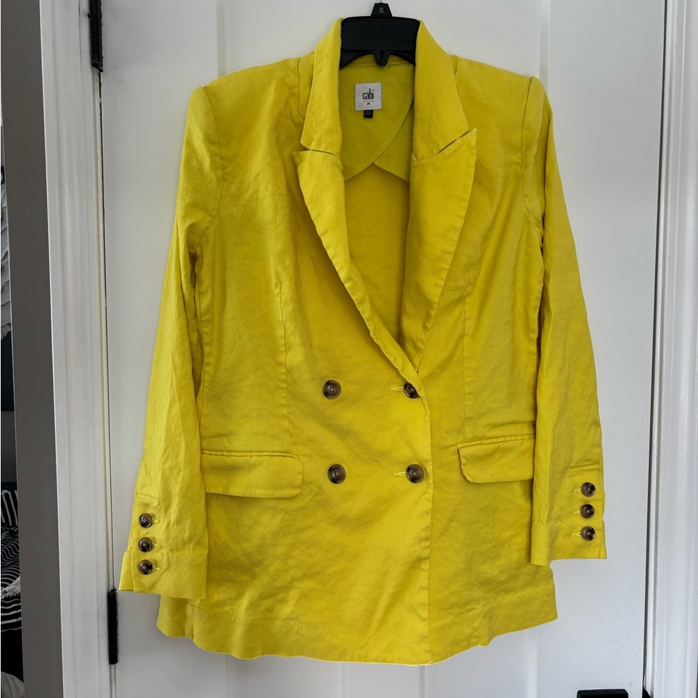 🆕 💛 NWOT CABI Glow Up Buttercup Double-Breasted Blazer | Women’s Sz M